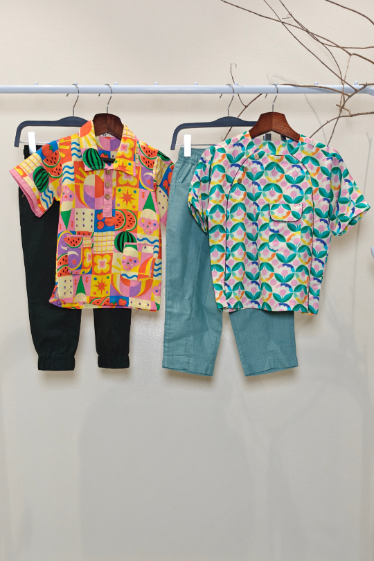 Cheerful Days Bundle- Pack of 2 Shirts and 2 Pants